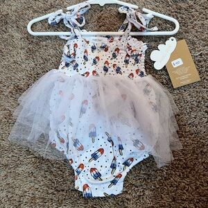Angel Dear 0-6 month bomb pop patriotic dress with tulle